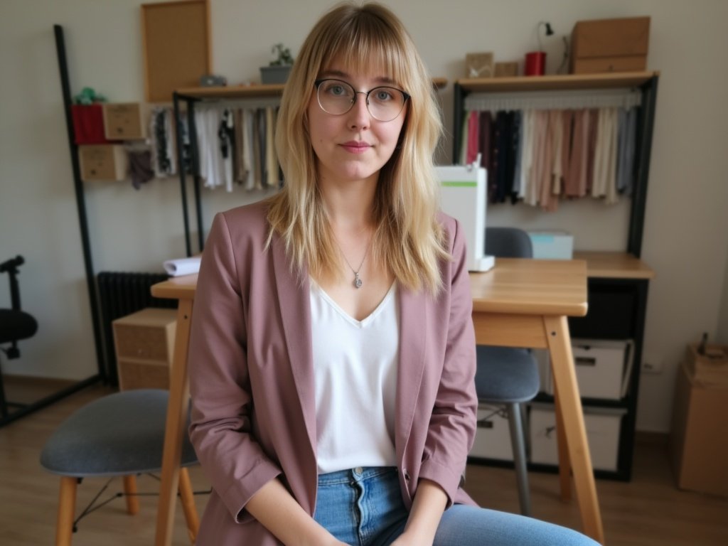 Portrait von Michelle Lempert, Inhaberin von Nadel und Stoff